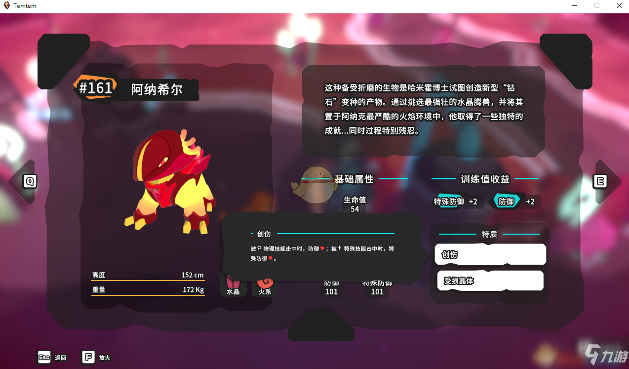 《Temtem》阿納希爾屬性天賦圖鑒