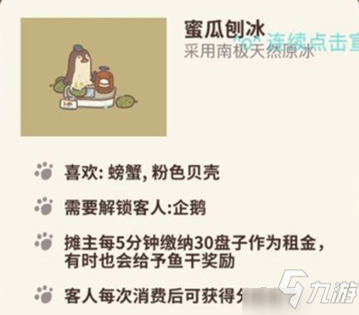 動物餐廳蜜瓜刨冰怎么解鎖 作用介紹攻略