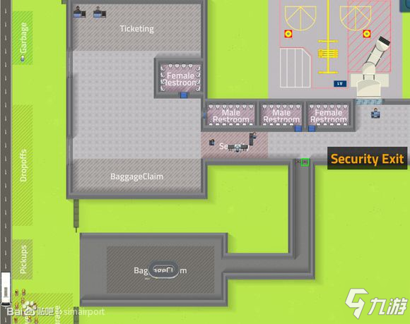 模擬機(jī)場乘客分流布局分享