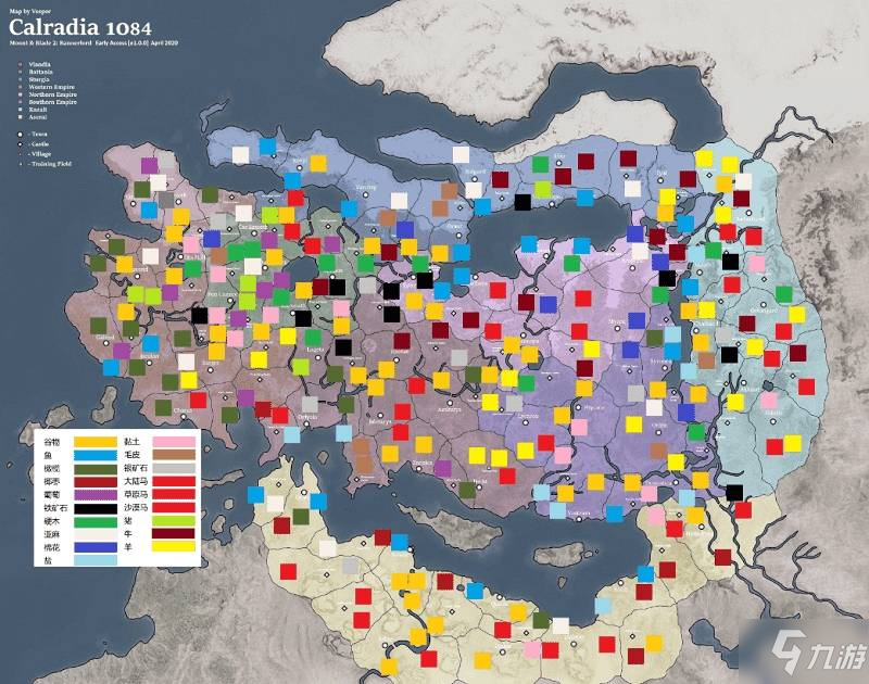 《骑马与砍杀2》世界特产分布地图怎么样 世界特产分布地图一览