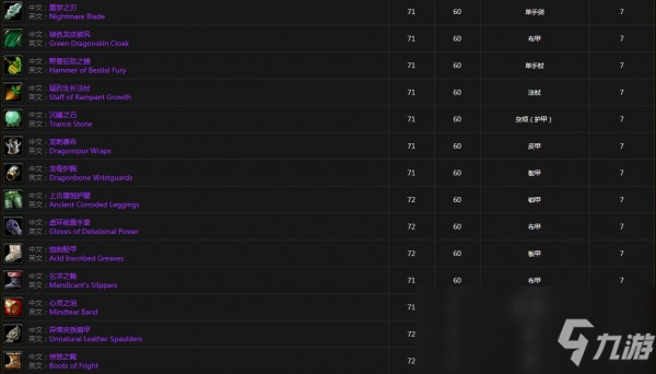 《魔兽世界》怀旧服泰拉尔掉落列表大全