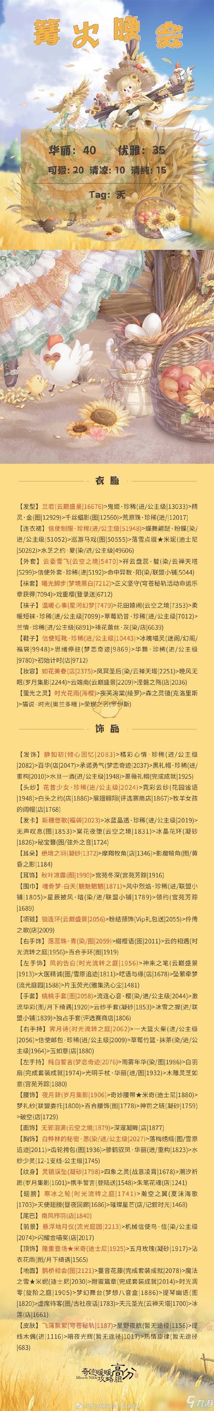 《奇跡暖暖》篝火晚會套裝高分搭配攻略