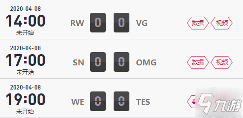 英雄联盟lpl春季赛赛程表 2020lpl春季赛4月8日对战名单