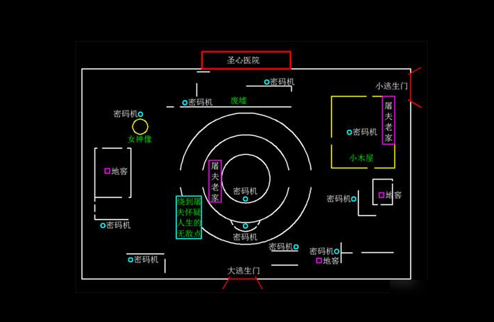 第五人格圣心医院地图怎么跑 几个了解圣心医院地图的方法让你不再盲跑