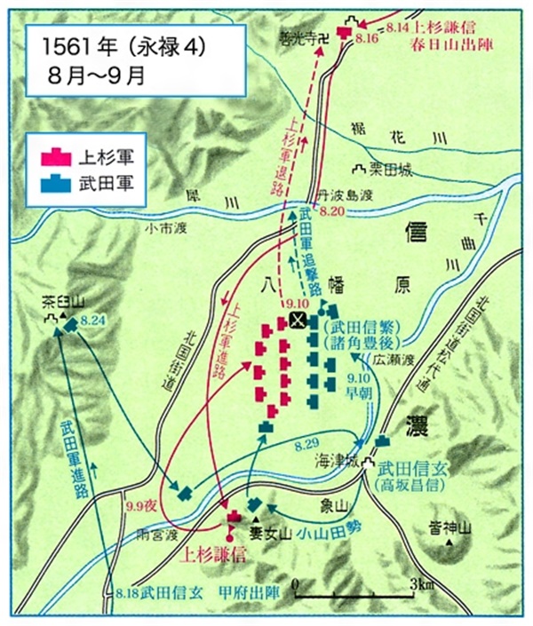 战国布武两大军神硬碰硬川中岛之战