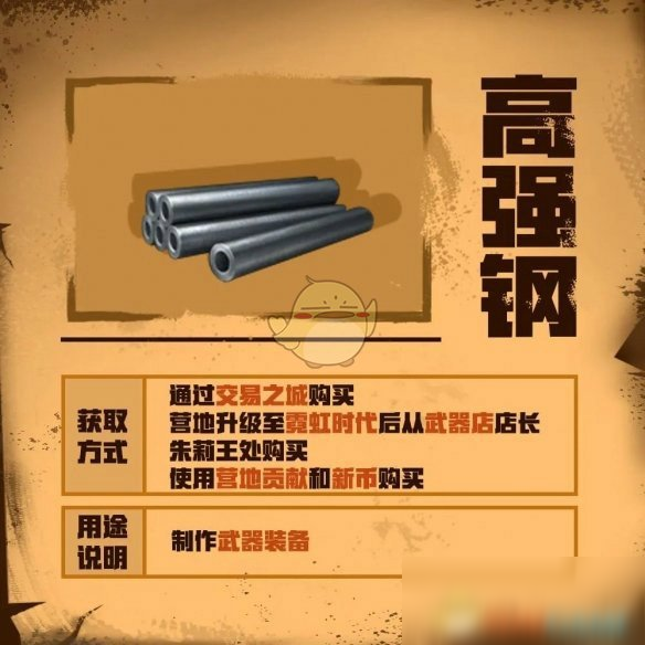 《明日之后》高强钢获得攻略