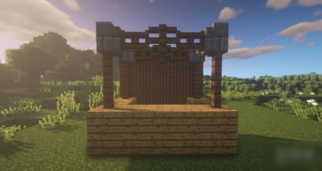 我的世界手游在游戏中摆摊 地摊建造流程实操