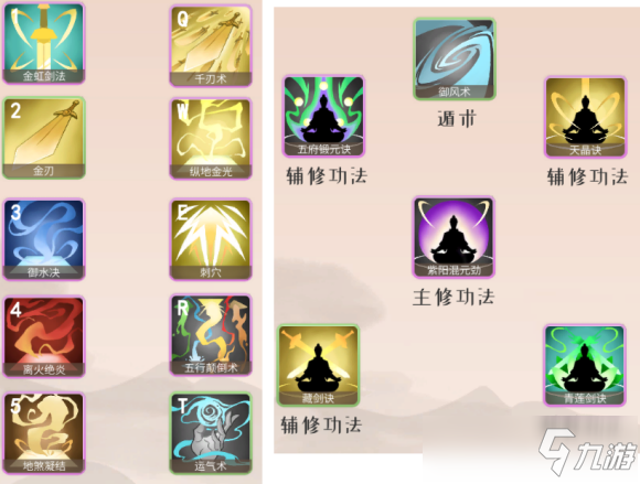 觅长生金虹剑派配功新手推荐