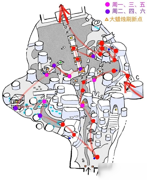 光遇雨林地图烛火路线大全