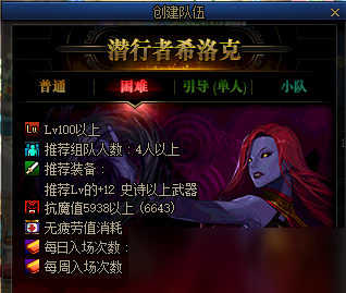 DNF困難模式希洛克門檻一覽