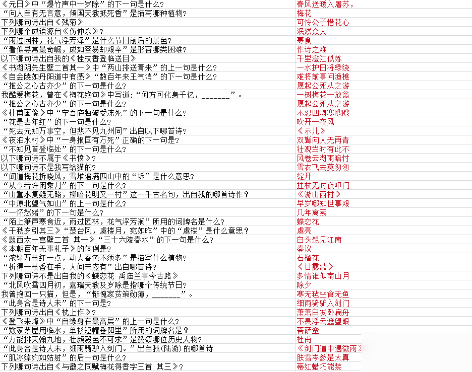 《墨魂》陆游联诗答案大全