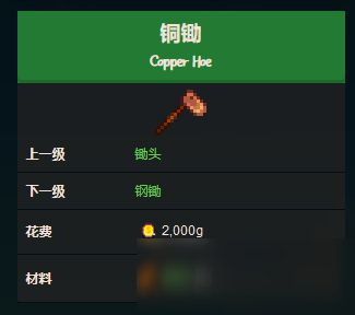 星露谷物语铜锄头有什么用