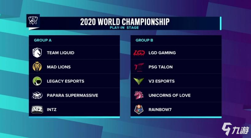 《LOL》2020S10全球总决赛入围赛B组分组情况