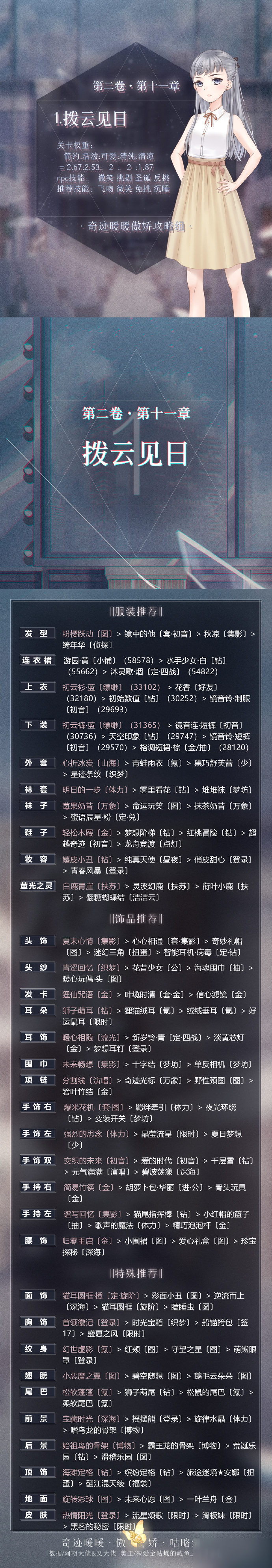 奇迹暖暖第二卷11-1怎么过 卷二11-1极限高分搭配攻略