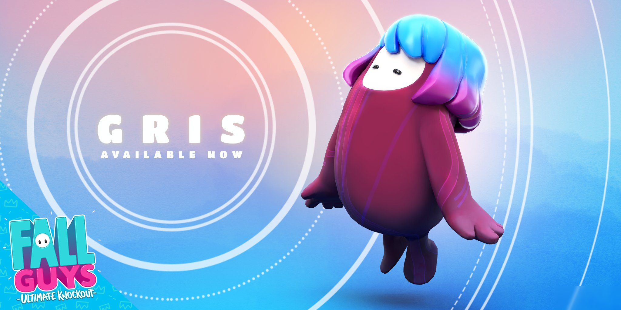 《糖豆人》联动《Gris》新皮肤 炫彩小可爱现已上线