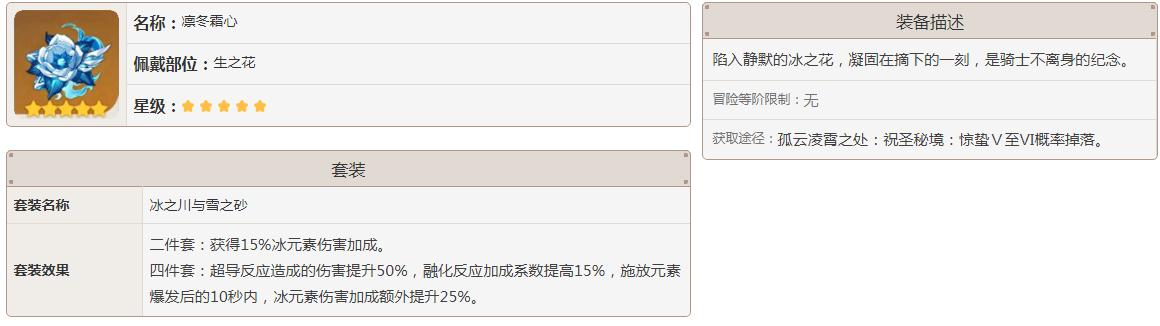 原神五星凜冬霜心怎么獲得