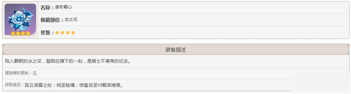 原神凜冬霜心怎么獲得