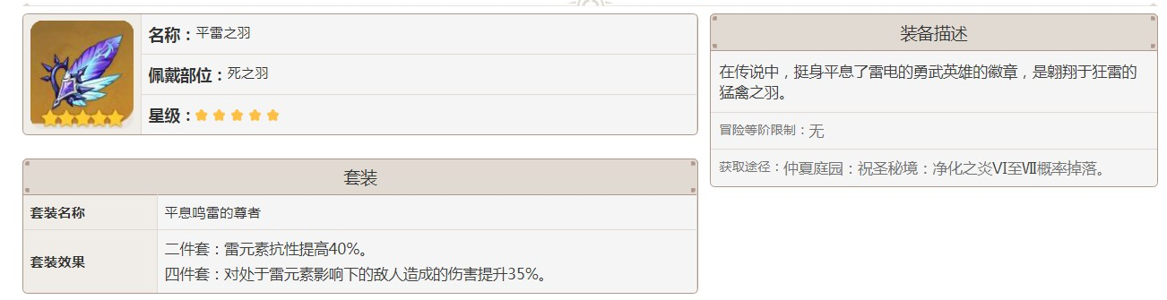 原神五星平雷之羽怎么獲得