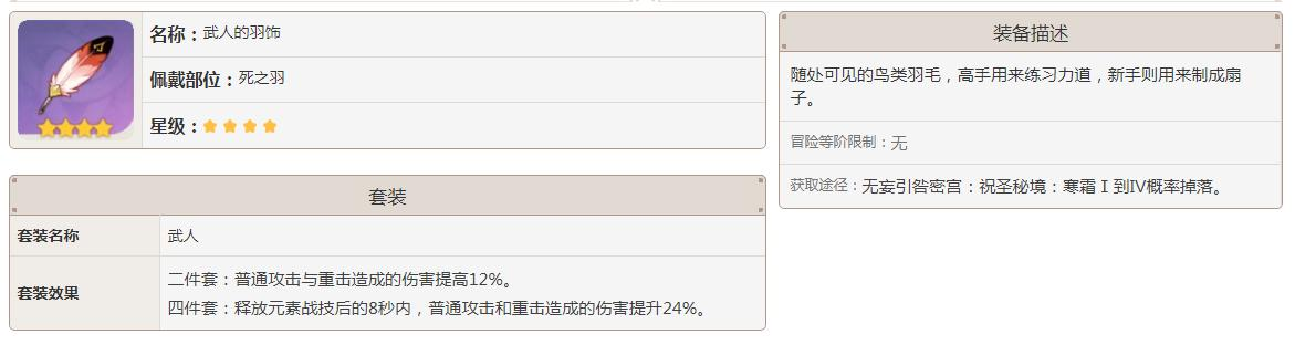 原神武人的羽飾怎么獲得