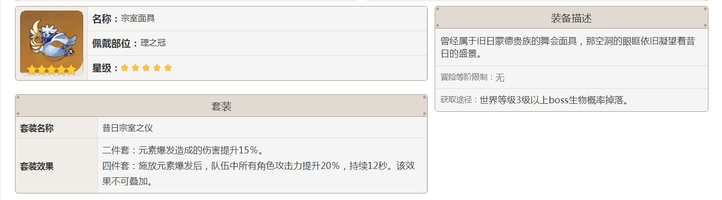原神五星宗室面具怎么獲得