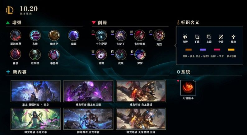 LOL9月30日更新什么？英雄聯(lián)盟10.20版本更新公告