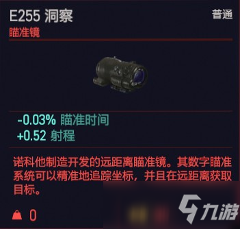 赛博朋克2077E255洞察属性介绍