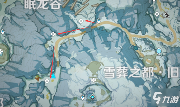 原神龍脊雪山素材采集路線推薦 1.2鋤地路線分享