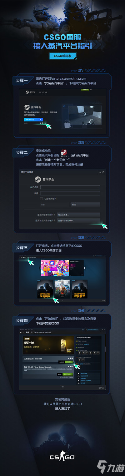 CSGO蒸汽平臺(tái)怎么玩？蒸汽平臺(tái)接入具體操作流程