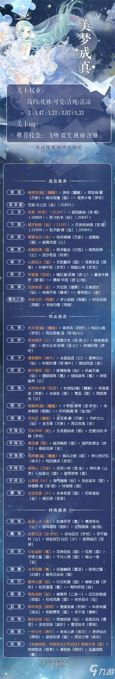 奇迹暖暖星河幻梦活动主题怎么搭配得高分 奇迹暖暖星河幻梦活动高分搭配攻略