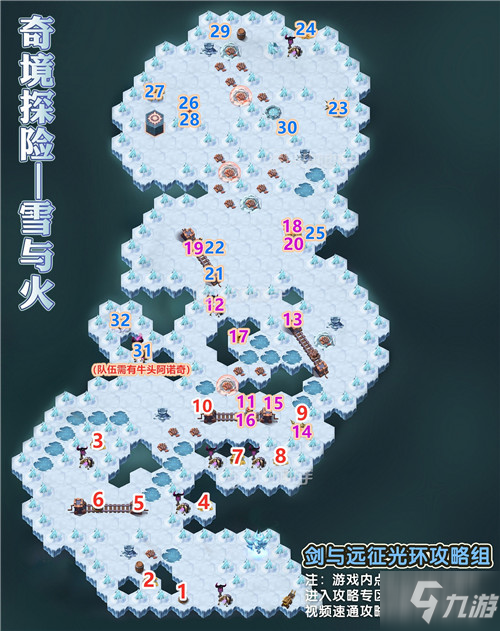 劍與遠征雪與火奇境攻略 雪與火奇境路線圖文詳解