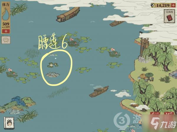 江南百景图睡莲位置大全