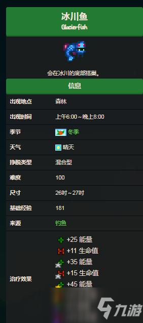 星露谷物语冰川鱼在哪里钓